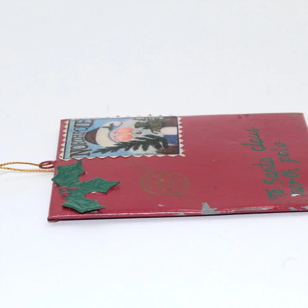 Vintage Metal Letter to Santa North Pole Envelope 4